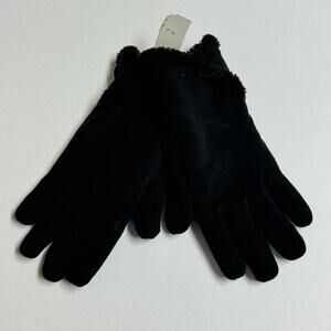 isotoner SmartDRI Stretch Fleece Gloves with Overlap Wrist One Size Women's